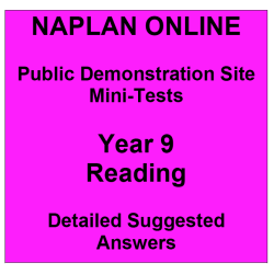 NAPLAN Online MiniTest Answers Reading Year 9